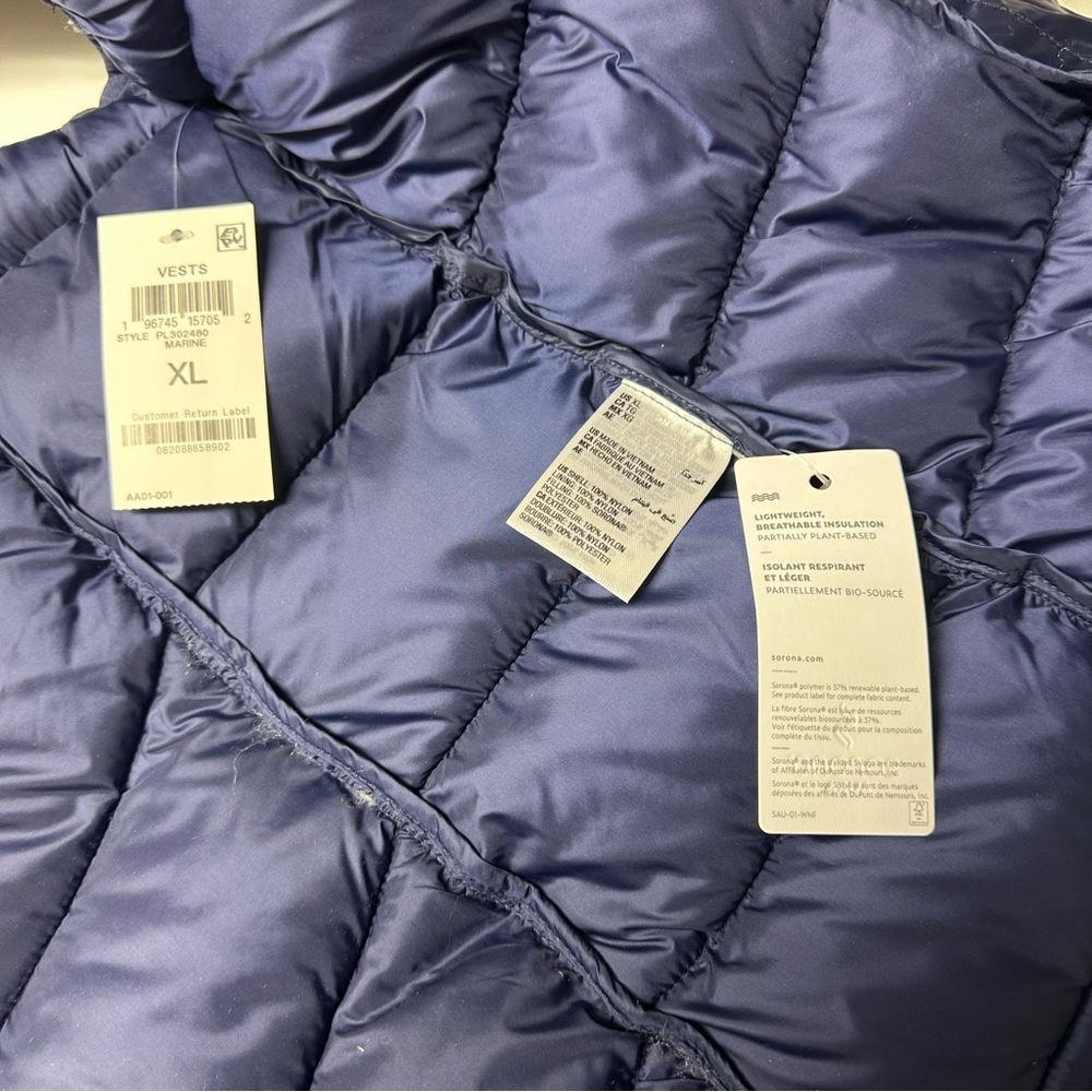 Charter Club puffer vest with hoodie marine blue - Picture 7 of 14